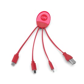 Multi Charging Cable Portable 3 in 1 Mexican Festive Hat Skull with Roses Print USB Power Cords for Cell Phone Tablets and More Devices Charging 